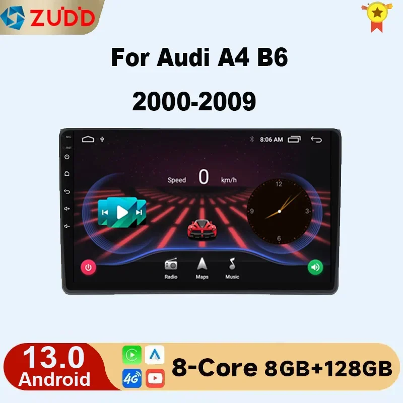 For Audi A4 B6 B7 S4 B7 B6 RS4 SEAT Exeo 2008-2012 Car Radio Multimedia Video Player Navigation GPS Android No 2din 2 din dvd 