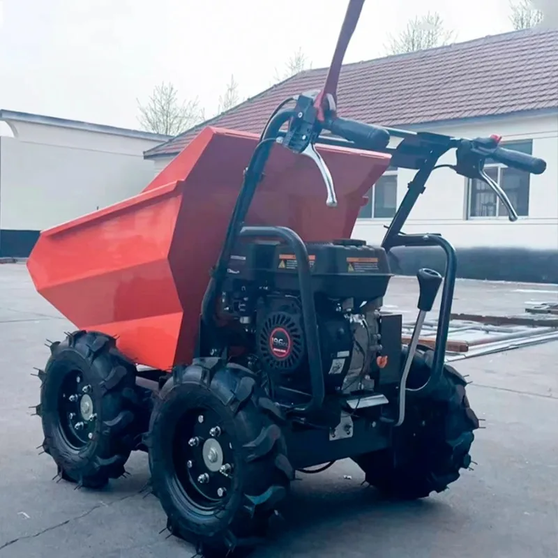 

Agricultural Self Powered 6.5 Motor Wheel Loader with 300kg Capacity Farm Mini Dumper 1 Year Warranty