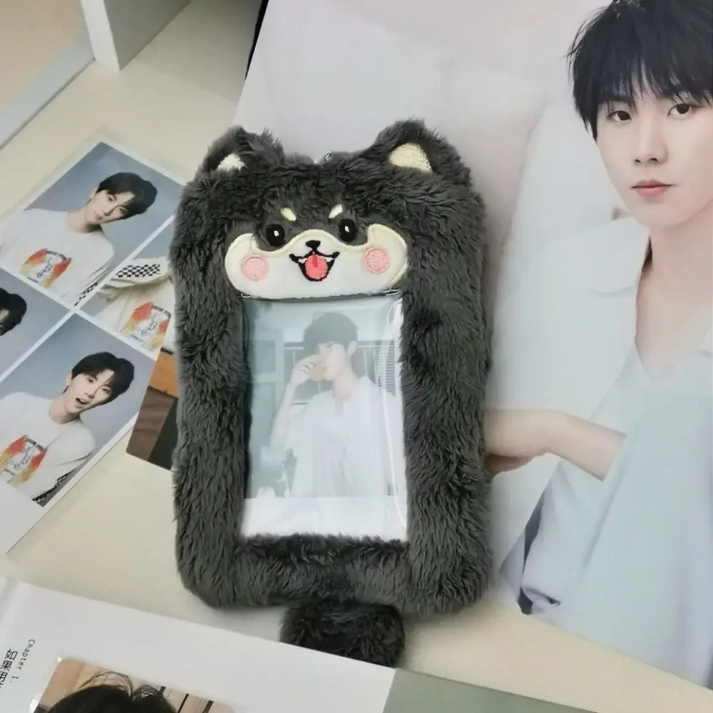 多機能フォトカードケースクマ/ウサギ/ひよこかわいいフォトカードホルダー漫画ぬいぐるみバスドアカードスリーブ学校オフィス