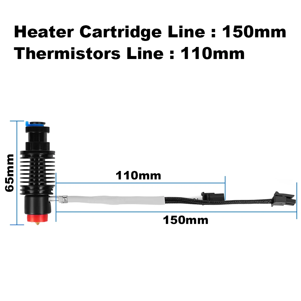 For E-3D Revo Integrated Ceramic Heating Core 104NT Thermistor Suitable Suitable for E3-DV6 Voron Prusa Ender3 Hotend Kit