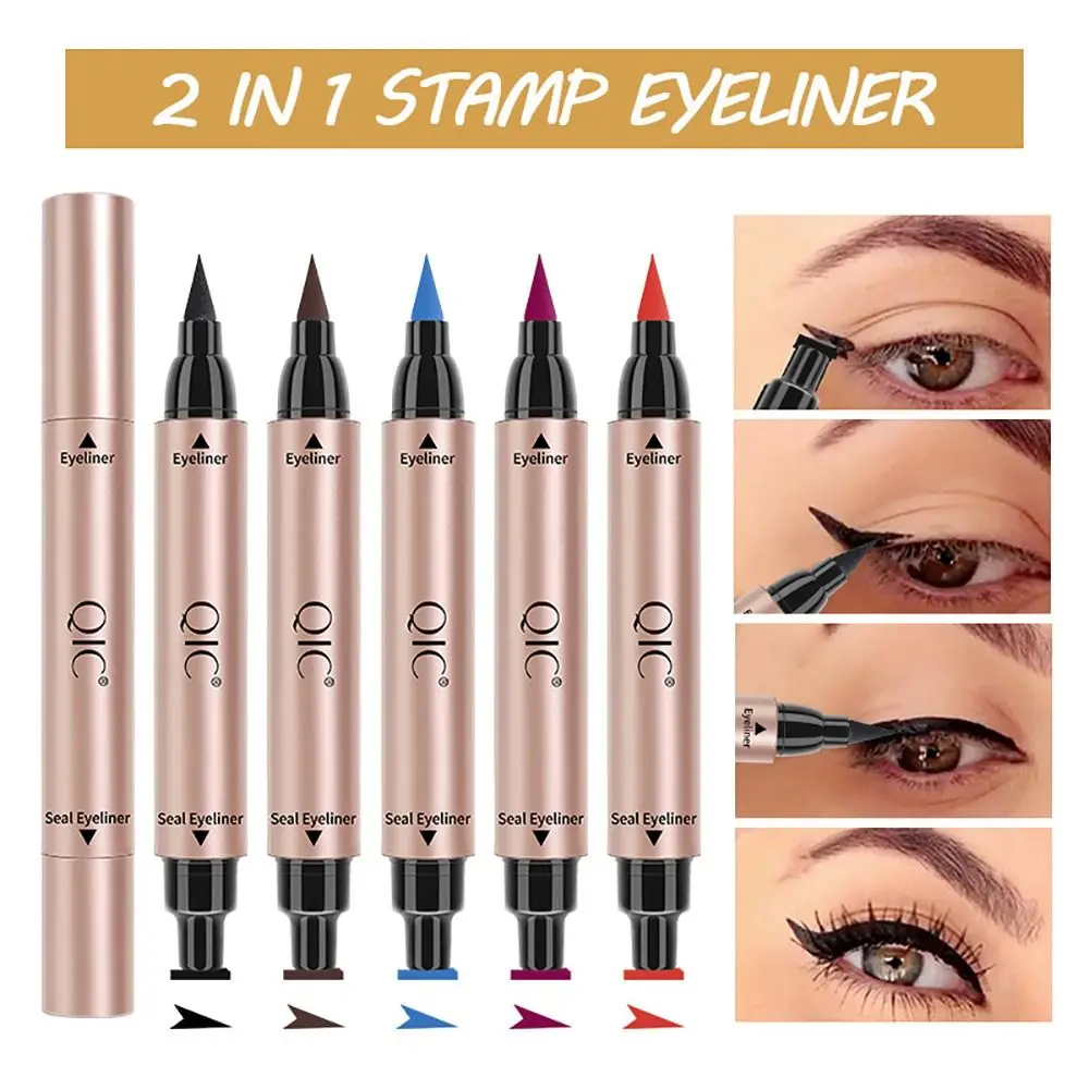 Mode langdurige eyeliner stempel tattoo tools veegvaste vloeibare eyeliner super slanke waterdichte oog stencil stempel