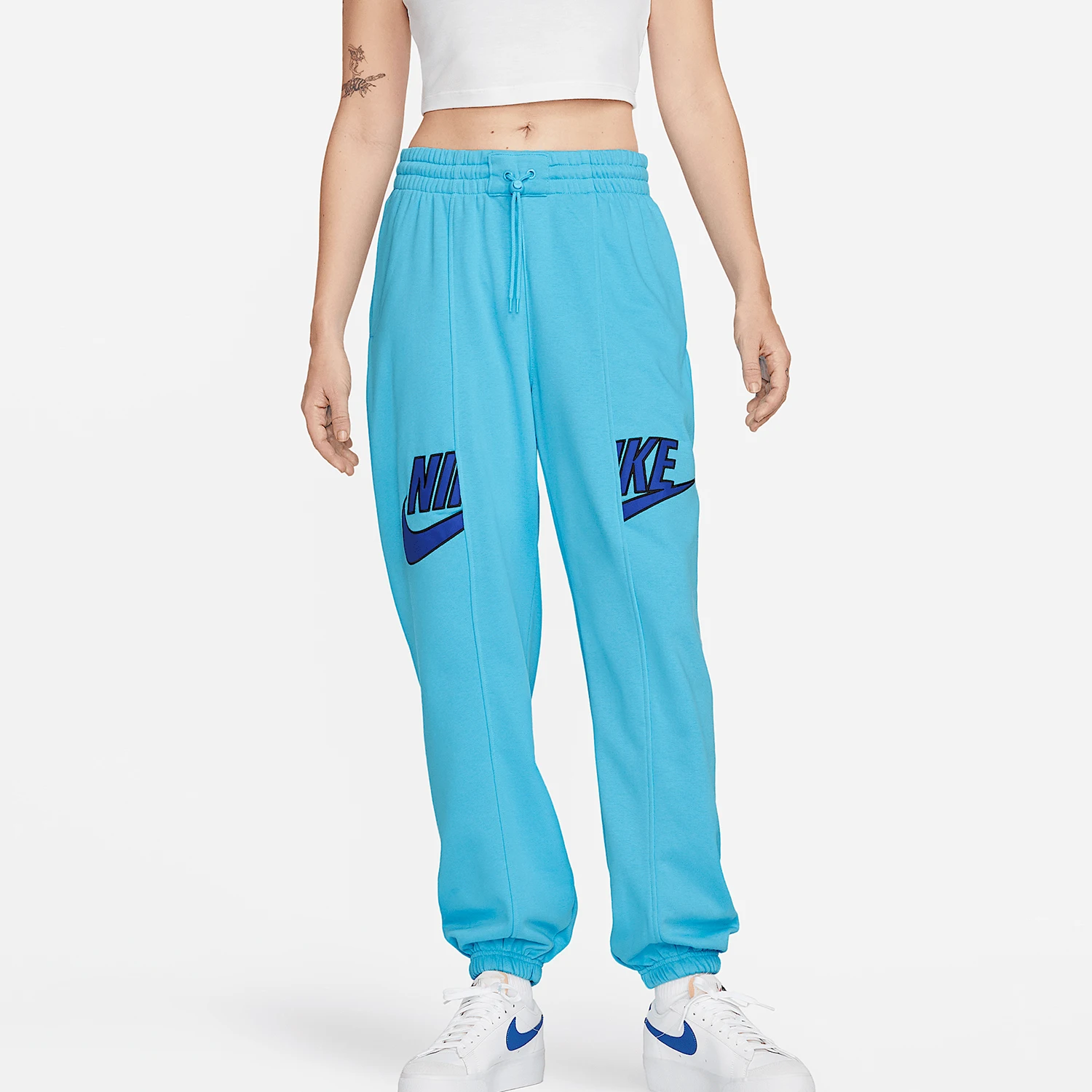 Nike Authentic New Women's Retro Sports French Terry Cuffed Pants DV8089-416