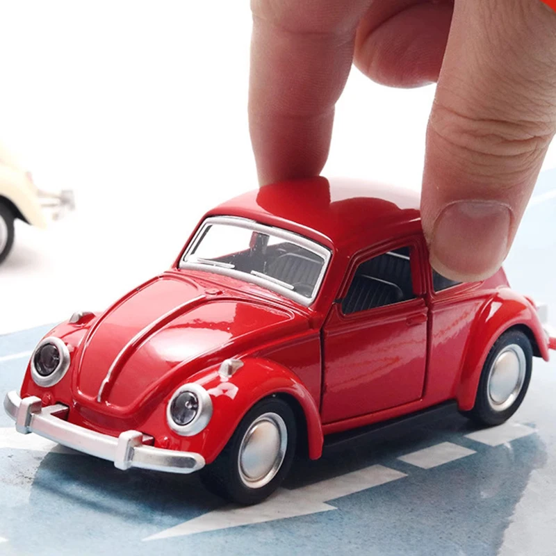 Motorcar Decoration Classic 1 36 Turn Alloy Double Door Retro Cars Gift Car Model Beetle Vintage Door Opening Children Gift
