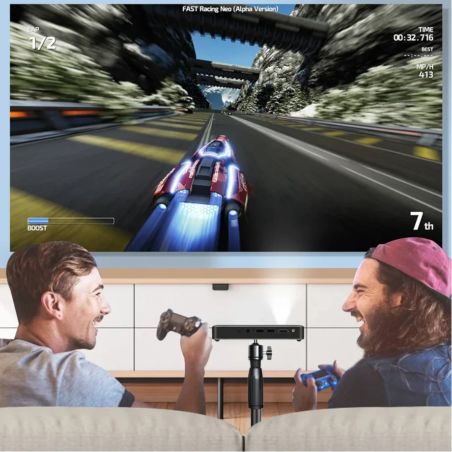 VIVICINE 4K 3Dสมาร์ทโปรเจคเตอร์Full HD Android 9.0 Auto Focus 5G Wifi DLPสมาร์ทโฟนมือถือBeamer 10500MAhแบตเตอรี่