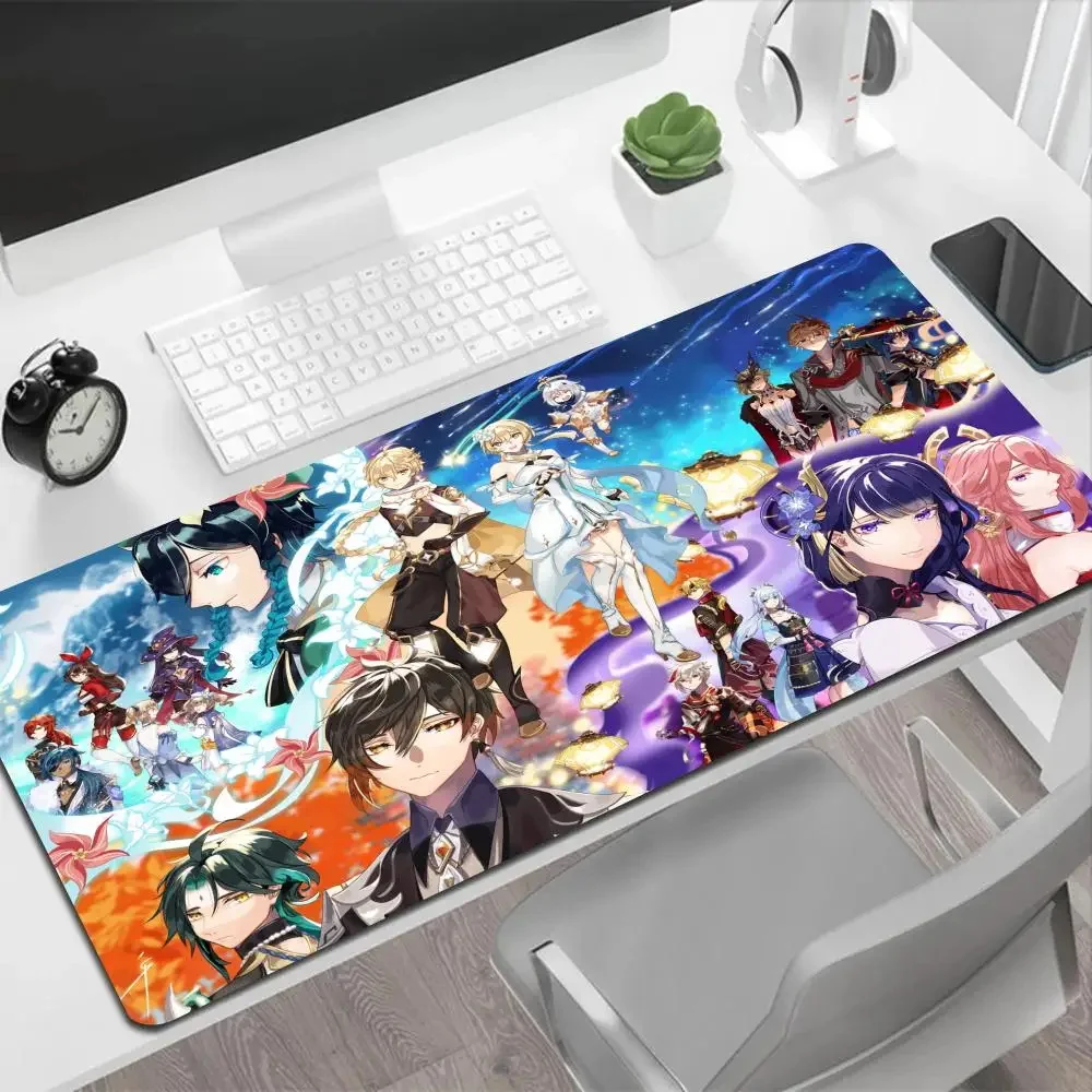 

Computer Non-slip Keyboard Mats Rubber Desk Mat Genshin Impact Furina Navia Xiao Wanderer XXL Mouse Pad Large Sexy Girl Mousepad