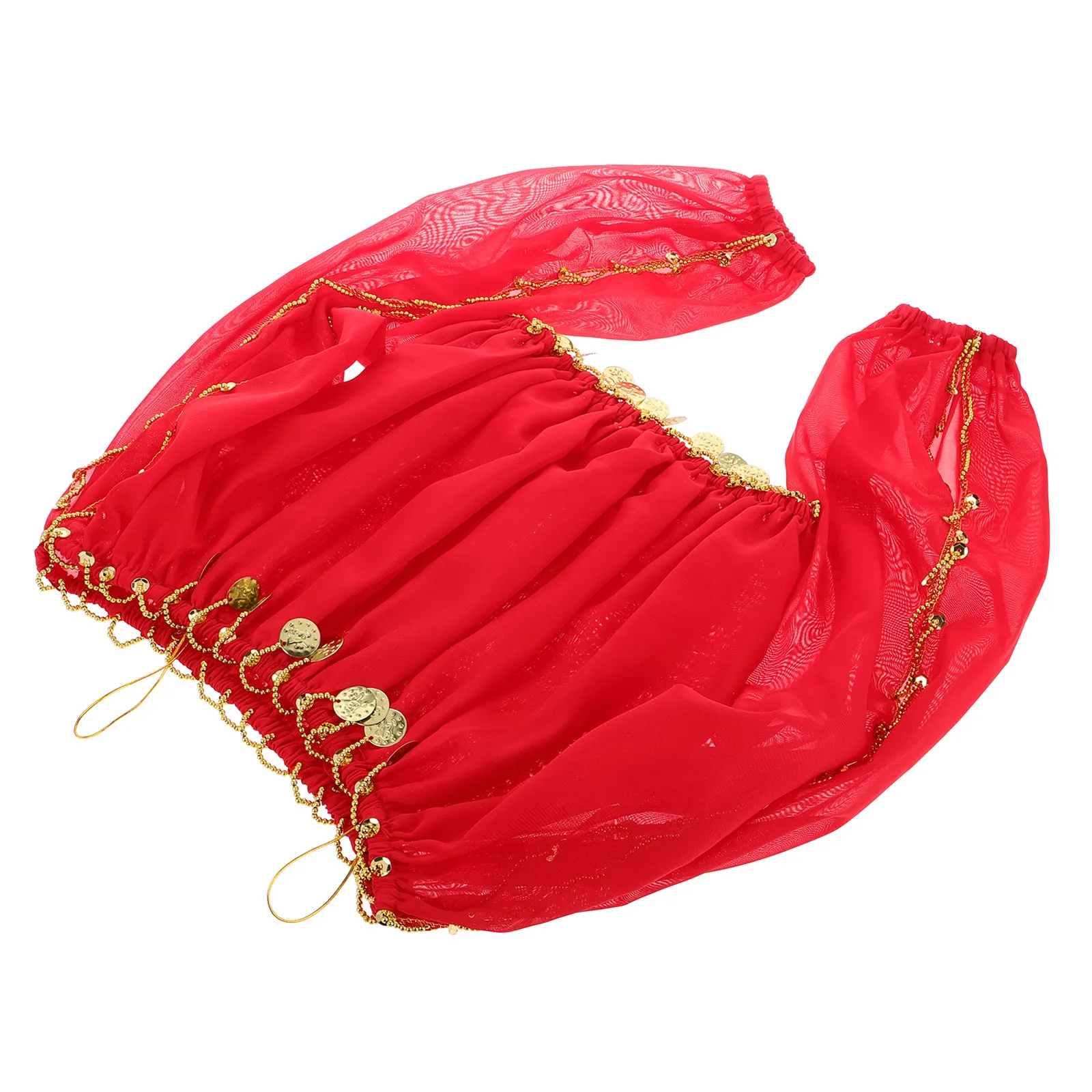 Stage Performance Belly Dancer Costume Long Sleeve Off Shoulder Crop Top Soft Comfortable Fabric for Indian Tribal Dance Elegant