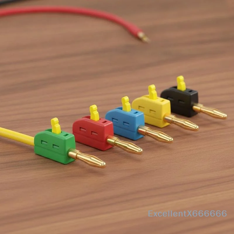32A 3/4mm Banana Plug Solderless Quick Connect High Current Gold-Plated Banana Connectors Audio Copper Speakers Amplifier