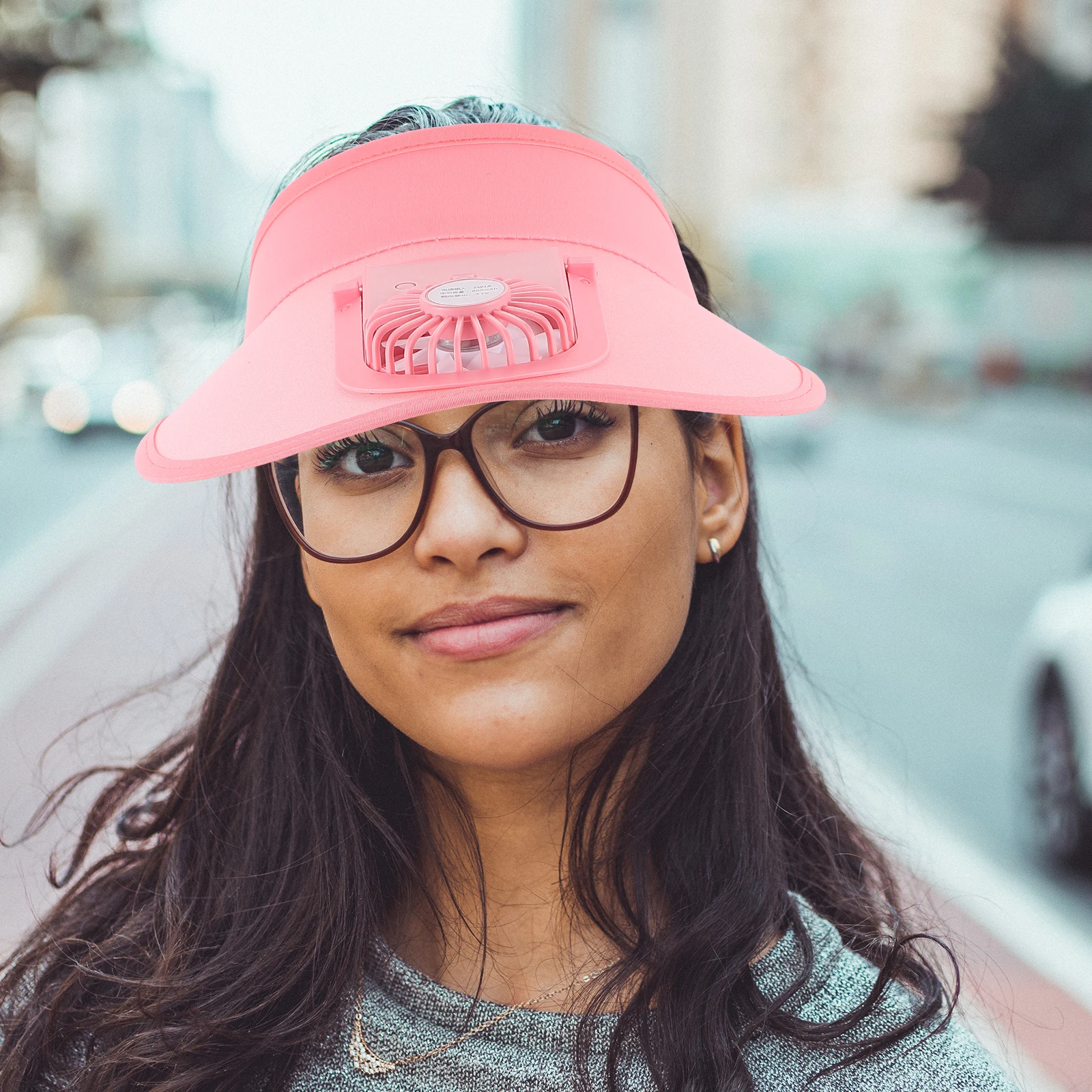 

Peaked Cap Sun Hat with Fan Attached Visor s Hats Shade Creative Summer Cool Miss