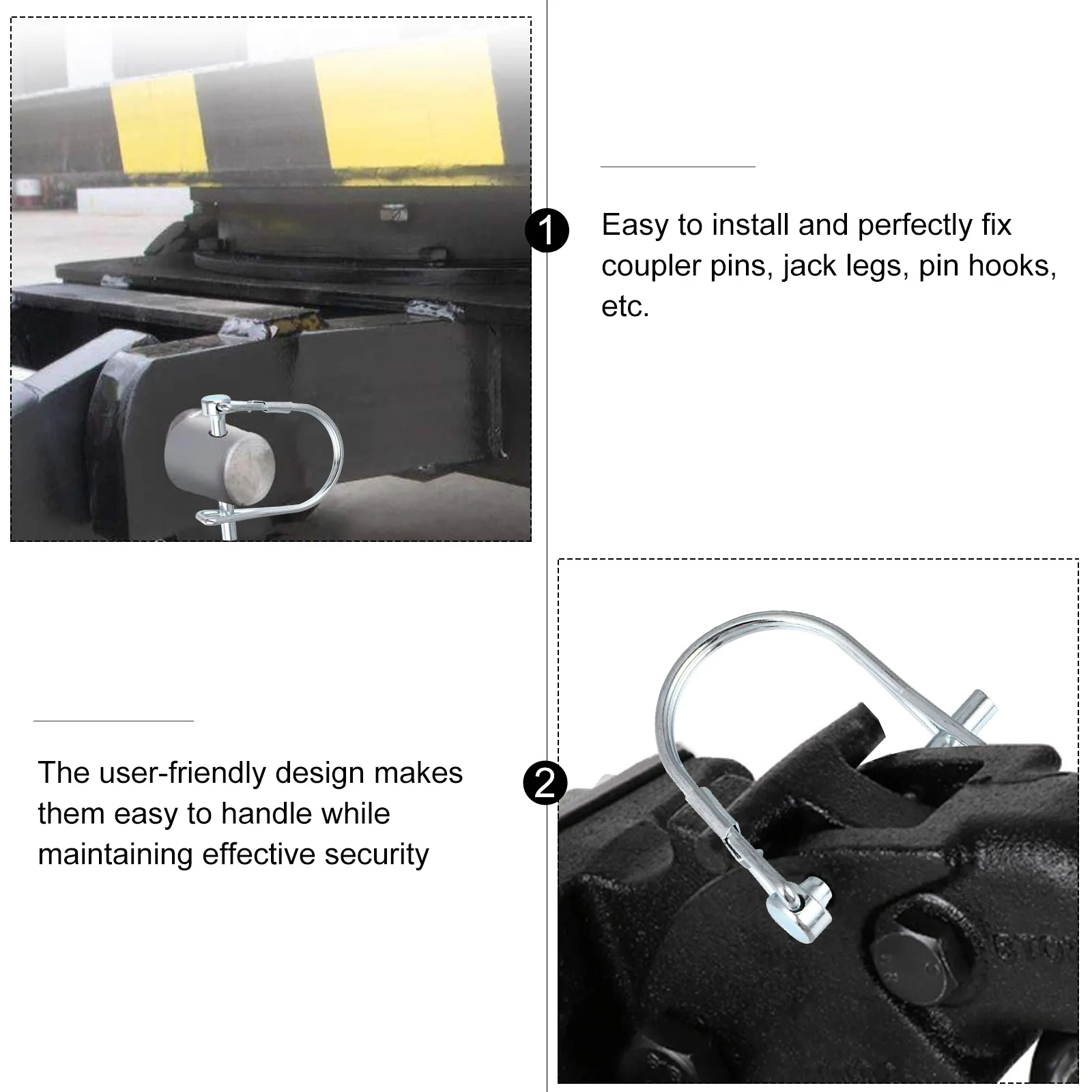 

10Pcs Safety Shaft Locking Pin Durable Wire Retainer for Trailers Farm Lawn Garden Quick Latch Increased Clearance