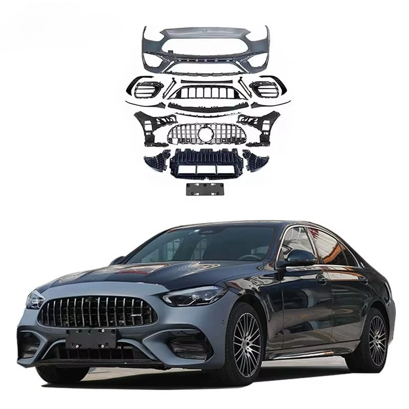 

Car Bumper for C Class W206 Upgrade C63 Front Bumper With Grille 2022-2023