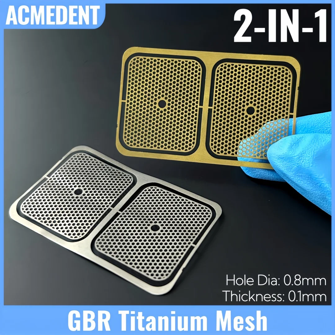 

2-IN-1 Dental GBR Titanium Mesh Fixation Implant Tack Barrier Membrane Mesh Bone Augmentation For Periodontal Reconstruction