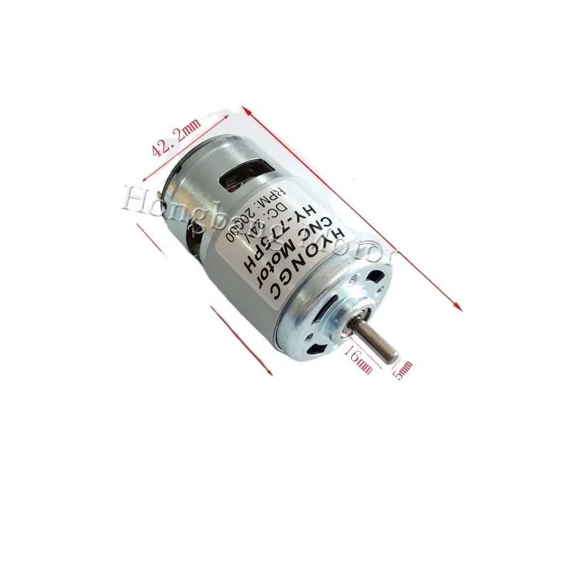 HONGYC HY-775PH 20000RPM 775 CNC Spindle Motor with ER11 Collet Set, DC 24V, High Power, Noise Suppression, Electrical DC Motor