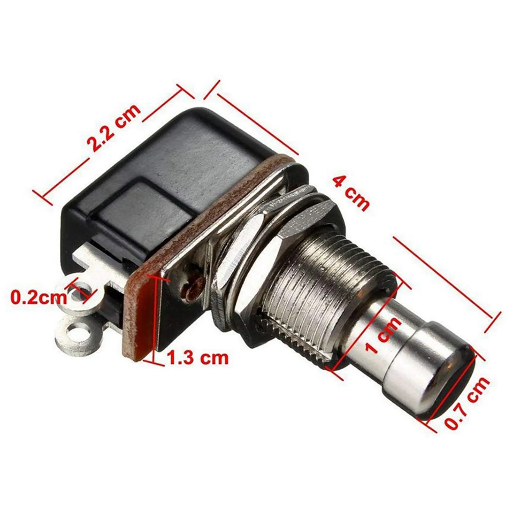 A64T-جيتار تأثيرات صندوق الدواسة لحظة SPST زر ستومب مفتاح سفلي دفع زر حزمة من 80 #3