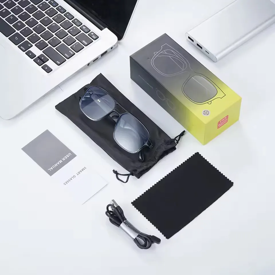 Smart Glasses Bluetooth Call Outdoor Sports Headphones AI Voice Navigation Photochromic Lens Waterproof Anti-UV Smart Sunglasses