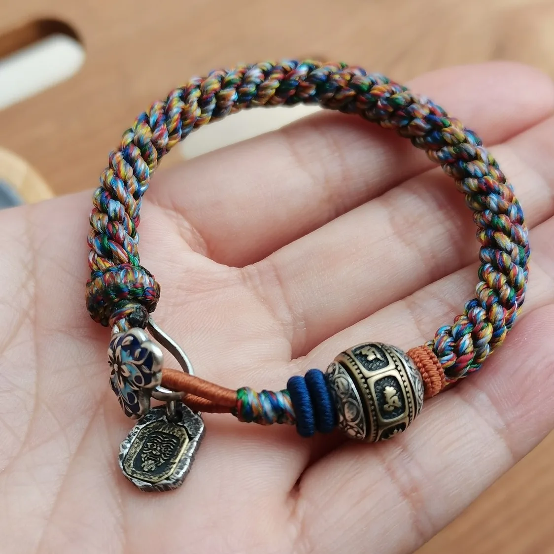 

Handmade Tibetan Zakiram Lucky Bracelet Colorful Braided Buddhist Amulet Rope Unisex Wealth Protection Jewelry Gift