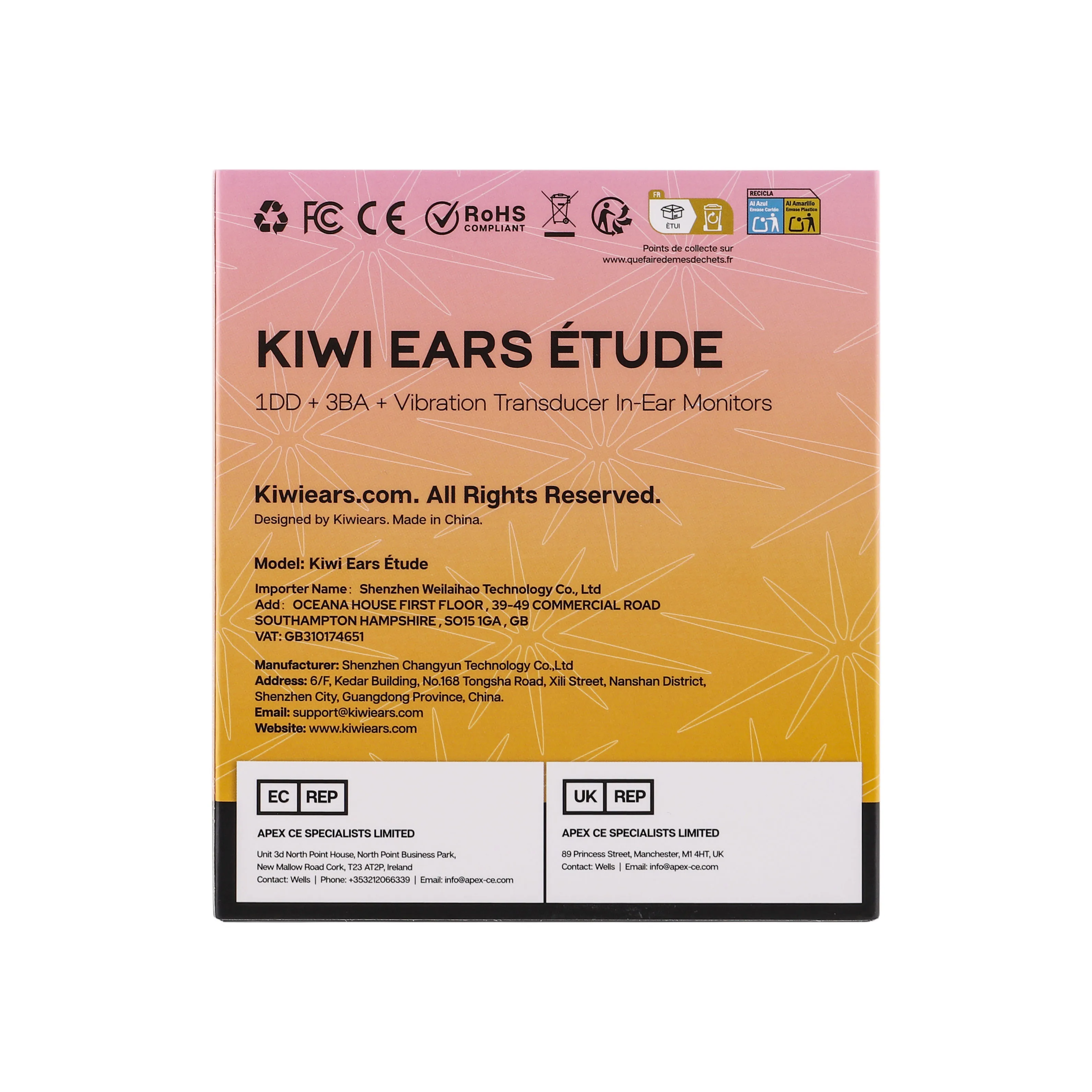 Linsoul Kiwi Ears Étude Beryllium DD + 3BA + Vibrationswandler HiFi IEM Kopfhörer mit Präzisions-Tuning-Ohrhörer mit Kabel – Detail 13