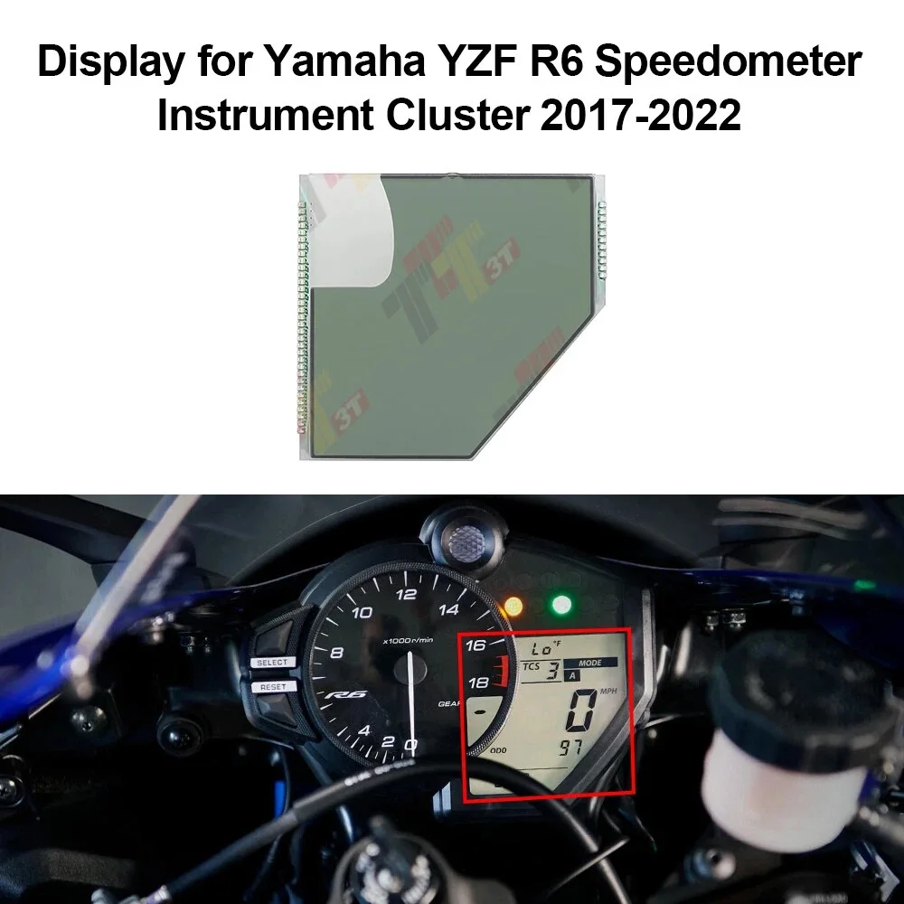 Display for Yamaha YZF R6 Speedometer Instrument Cluster 17-22