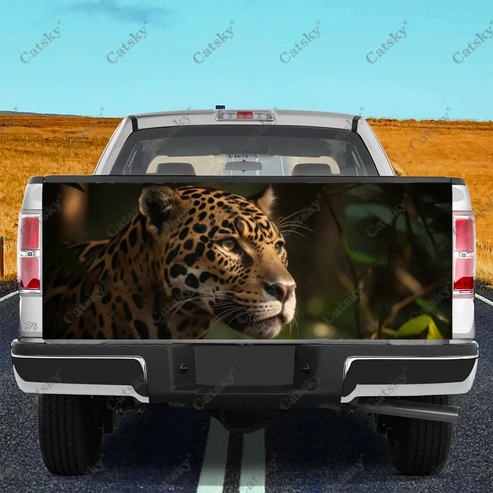 

Leopard Animal in The Wild Truck Tailgate Wrap Professional Grade Material Universal Fit for Full Size Trucks Weatherproof