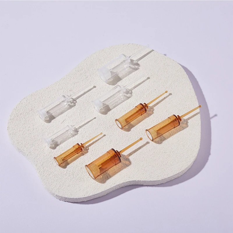 100 peças 1ml 2ml 3ml 5ml uso quebrável push-pull seringa descartável garrafa cosmética para distribuição de essência loção de água e creme