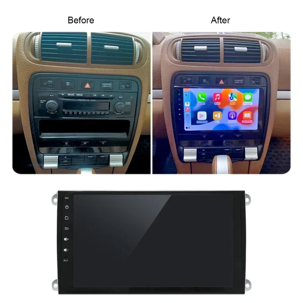 Carplay DSP Car DVD Player Android 12.0 8Core 8GB+128G Radio GPS Wifi multimedia For PORSCHE Cayenne 955 957 9PA 2002-2010 2 din