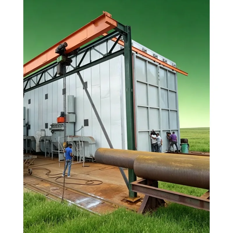 Sand Shot Blasting Room/Cabinet/Chamber Sandblasting and Powder Coating Installation Industrial Blast Room with Dust Collector