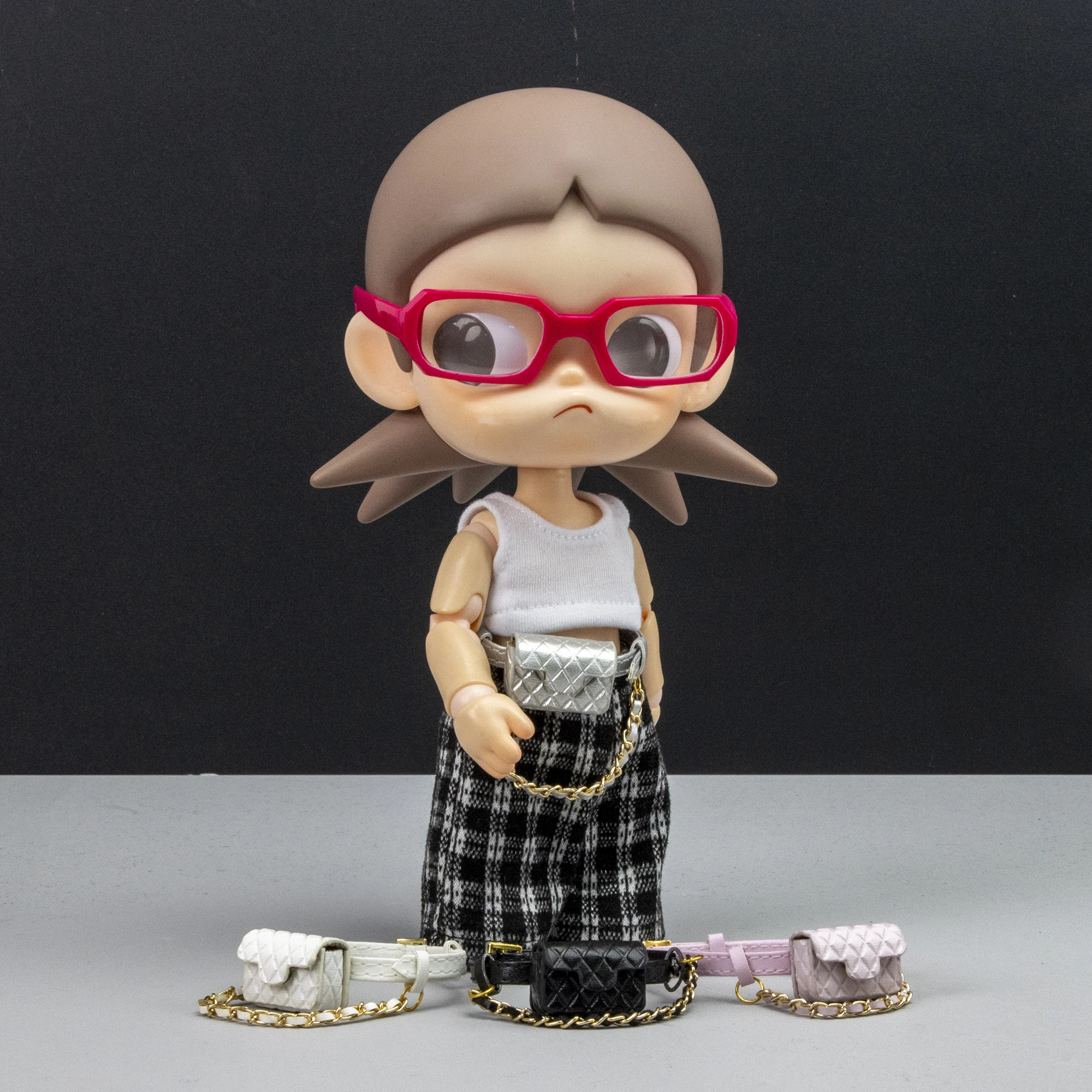 Multi Style Mini Doll Handbags Chain Crossbody Waist Bags Fit OB11 1/12 Doll DIY Dress Up Photo Shooting Accessories