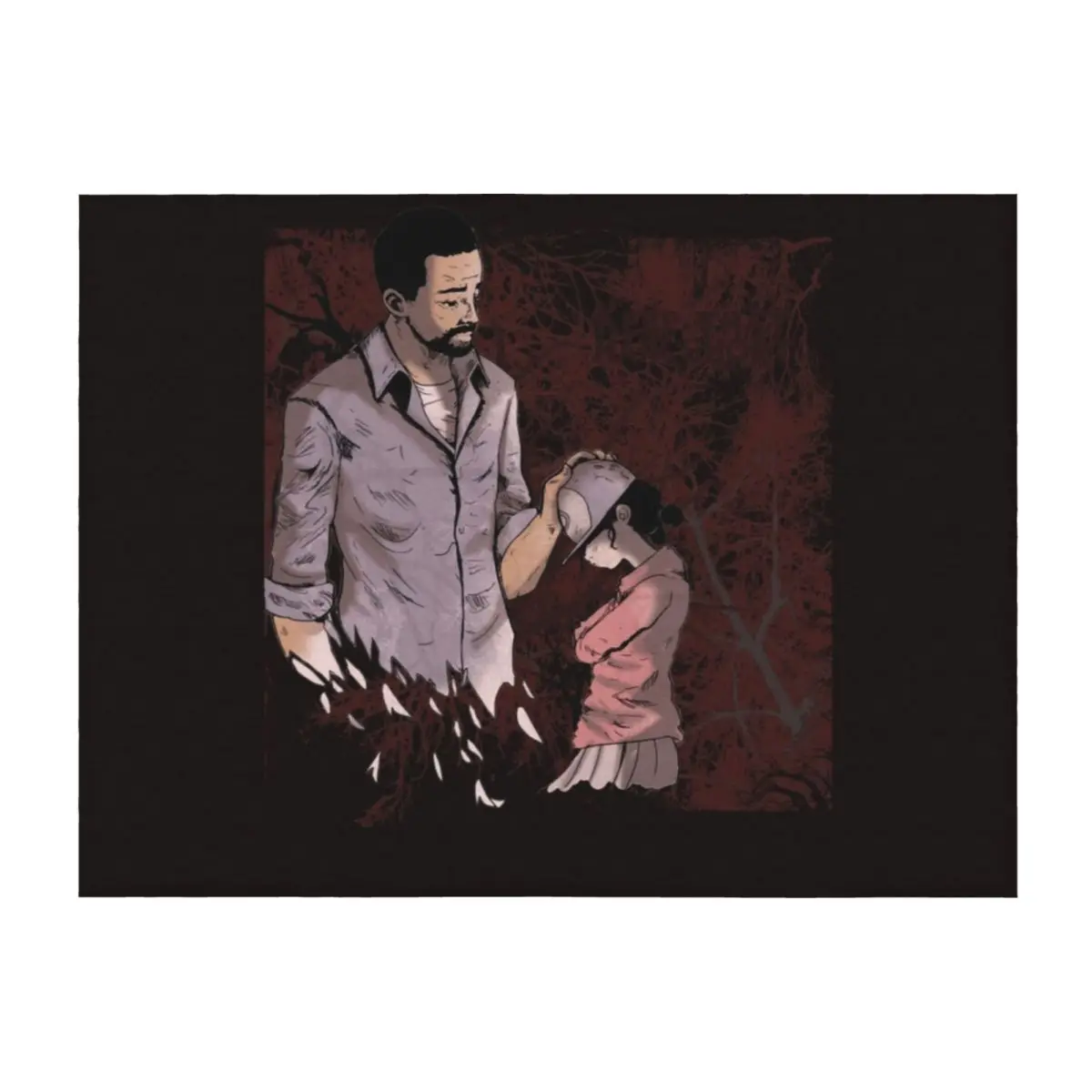 

Walking Dead Lee and Clementine Throw Blanket wednesday Decorative Beds Bed covers Travel Blankets