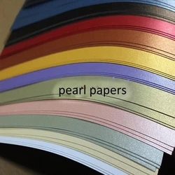 50pcs/lot A4 size 21*29.7cm 250gsm Pearl paper double pearl paper 11colors for choose, DIY box gift packing