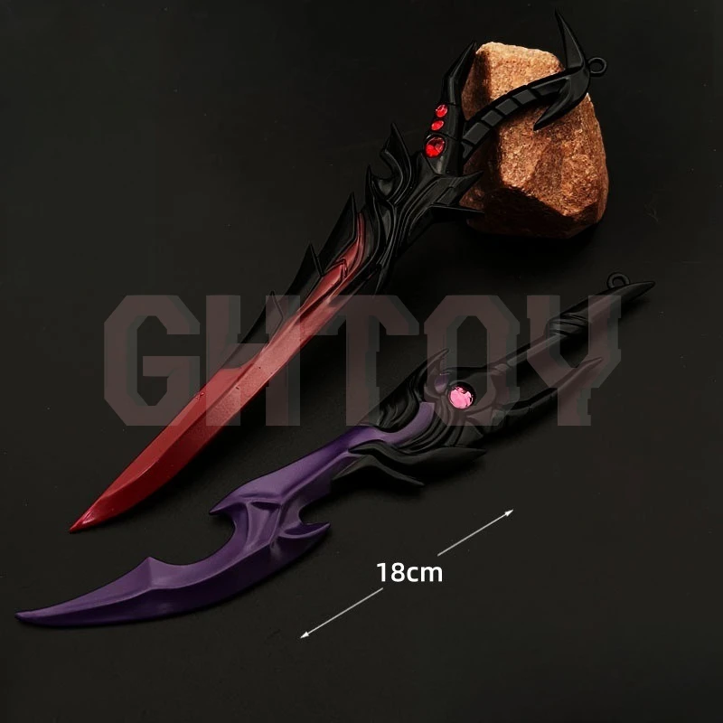 Épées Miyamoto Musashi 18cm/7,09 pouces, modèle d'armes, oeil de démon, affichage de bureau, Collection d'ornements, cadeau d'anniversaire pour garçon, jouets