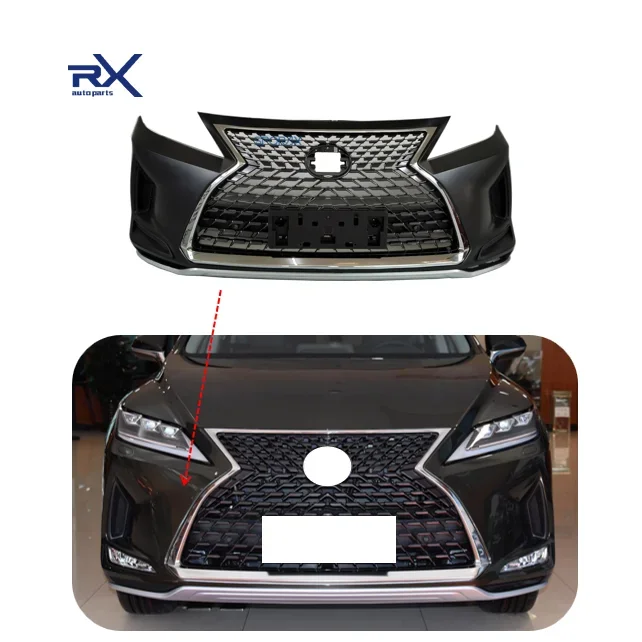 

Car front bumper face conversion kitfor Lexus RX270 350 450h 2009 10 11 12 13 14 15 upgrade to 2019 20 21 style automotive body