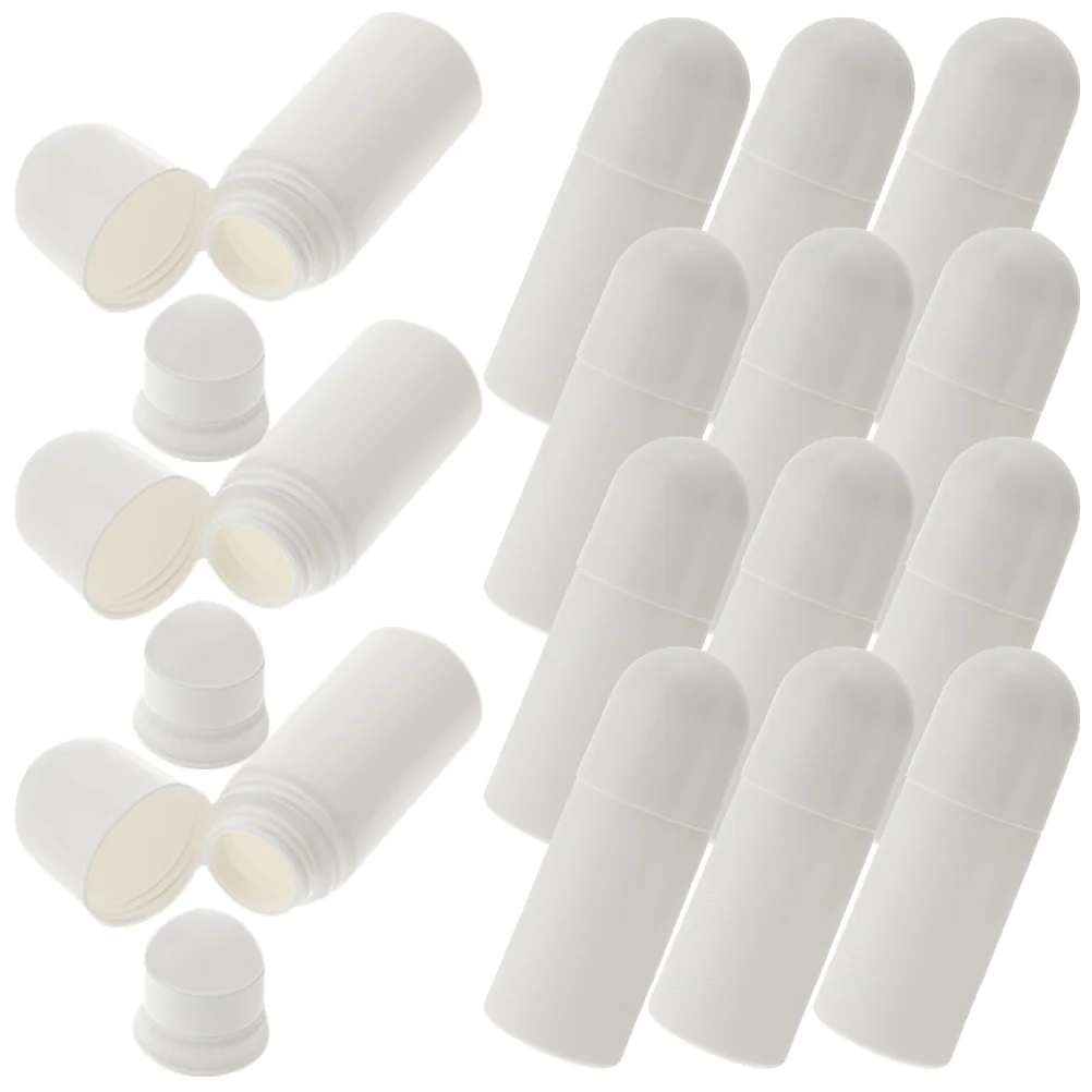 

15pcs Empty Bottle(50ml Round Cap Roller Ball Bottle) Lotion Bottles with Pump Liquids Dispenser Perfume Roller-on