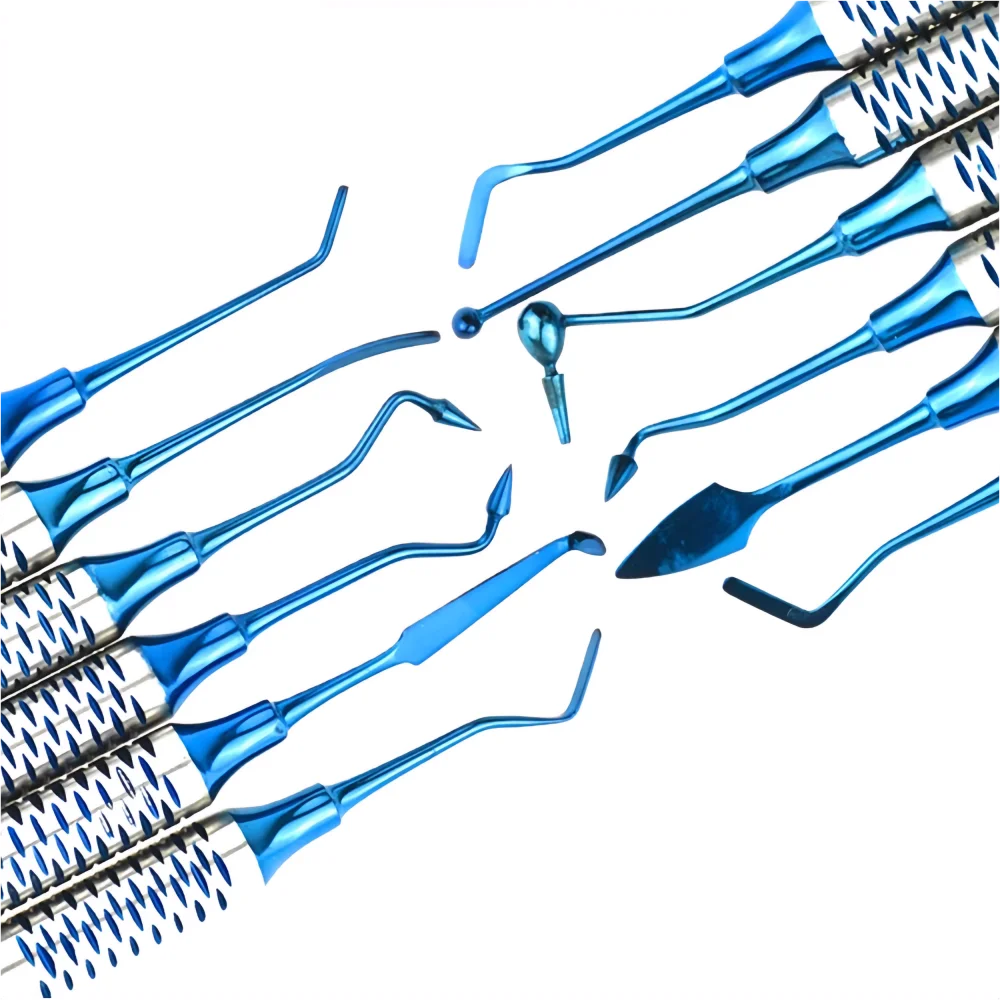 

JUMTOP Профессиональный набор стоматологических композитных шпателей с титановыми головками для эстетического восстановления и косметической стоматологии