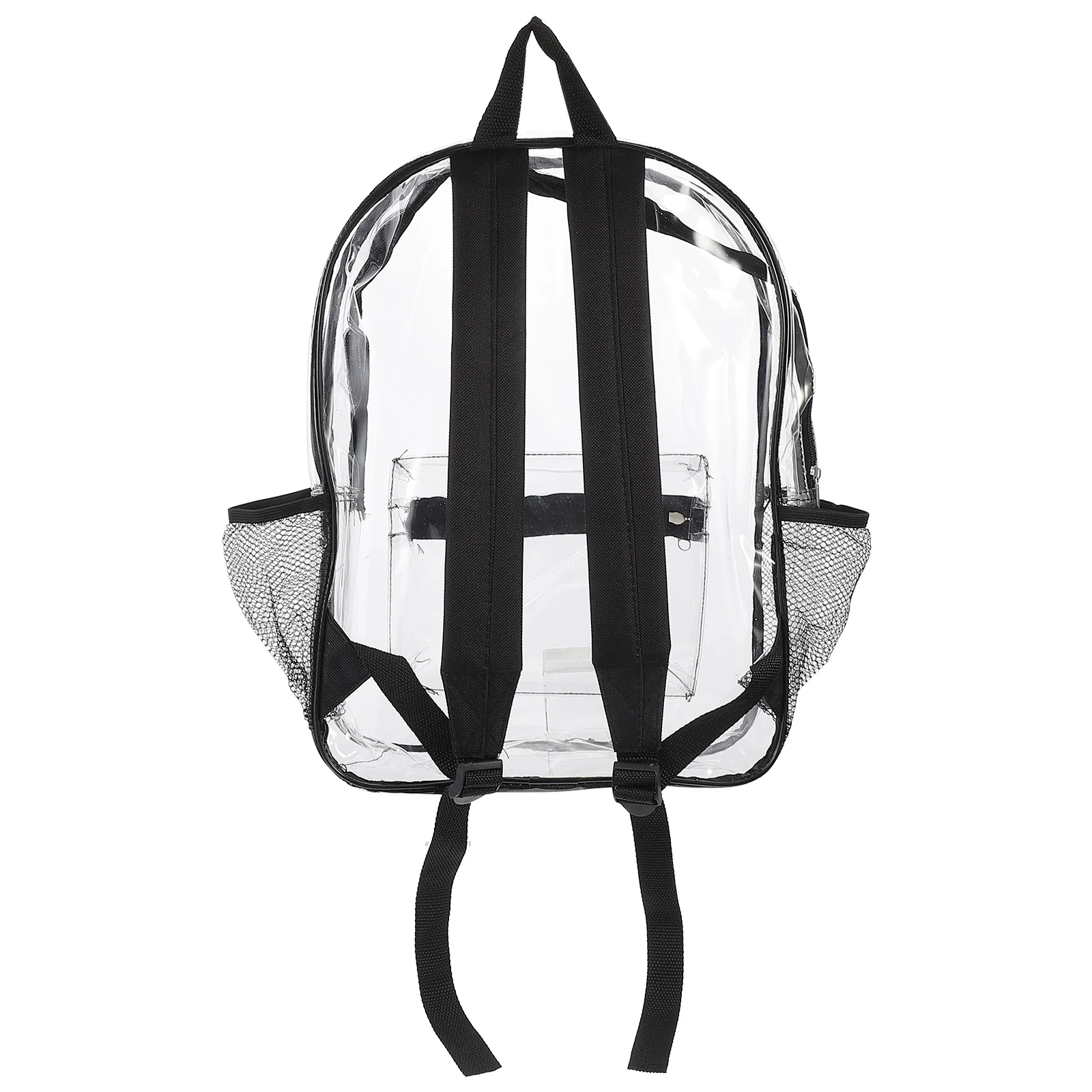 Transparent Black PVC Backpack Soft Durable Waterproof See Through School Travel Makeup Organizer Large Capacity Jelly Clear