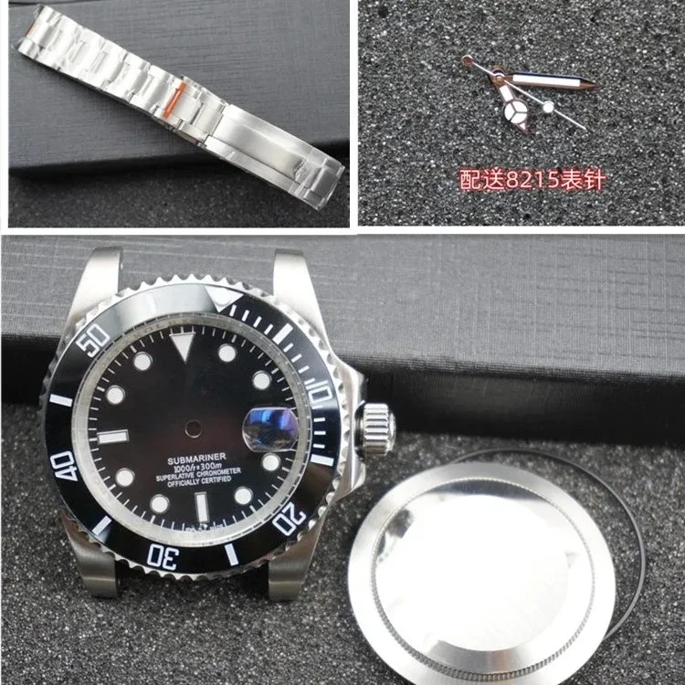 

2836 Чехол для дайвинга 28,5 мм R-циферблат 8215 Набор чехлов с логотипом Аксессуары для часов для дайвинга Стальной R-ремешок 2386 стрелок