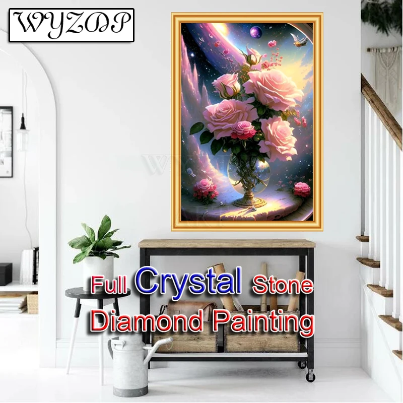 5D Diy Diamond Painting Flower Full Square Crystal Mosaic Embroidery Cross Stitch kits Crystal Diamond Art AB Home Decor 230715