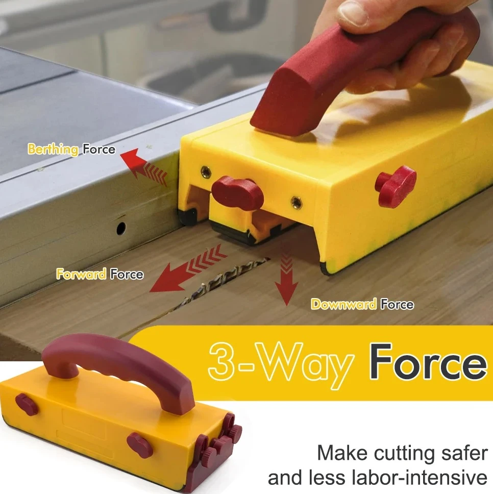 

Multi-Function Woodworking Push Block, Safety Handle for Table Saws, Router & Band Saws to Ensure Safe and Controlled Cuts