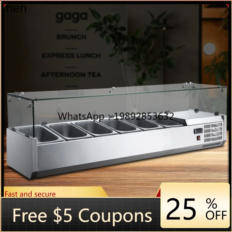 

Холодильный прилавок ABB для демонстрации продуктов, настольный холодильник для салатов, операционный стол для пиццы, морозильная камера