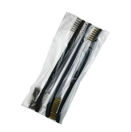 Universal Tactical Gun Cleaning Kit Double-End Steel Wire Brush & Nylon Pick Set for Hunting Rifles