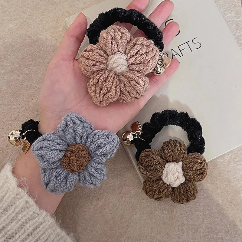 زغب الشنيل للخريف والشتاء لا توجد آثار ولا تؤذي الشعر، رباط شعر خط الهاتف، حبل رأس بسيط بشريط مطاطي