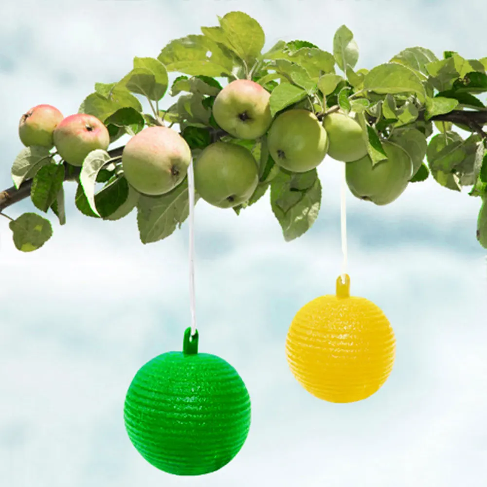 Hanging Fly Trap Pest Control Ball Fruit Fly Catcher Wasp Bee Insect Trap Gnat Traps for Indoor Outdoor House Kitchen Plants