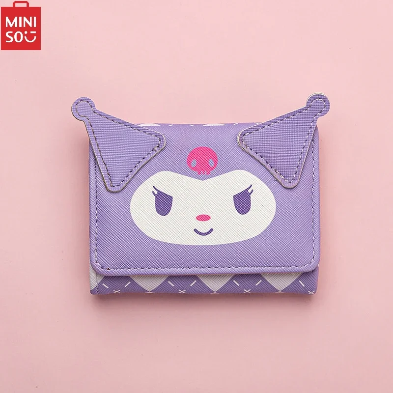 MINISO Sanrio New Coin Purse Luxury Brand Fashion Trend Women's Coin Purse Cartoon Wallet Multiple Card Slots Large Capacity