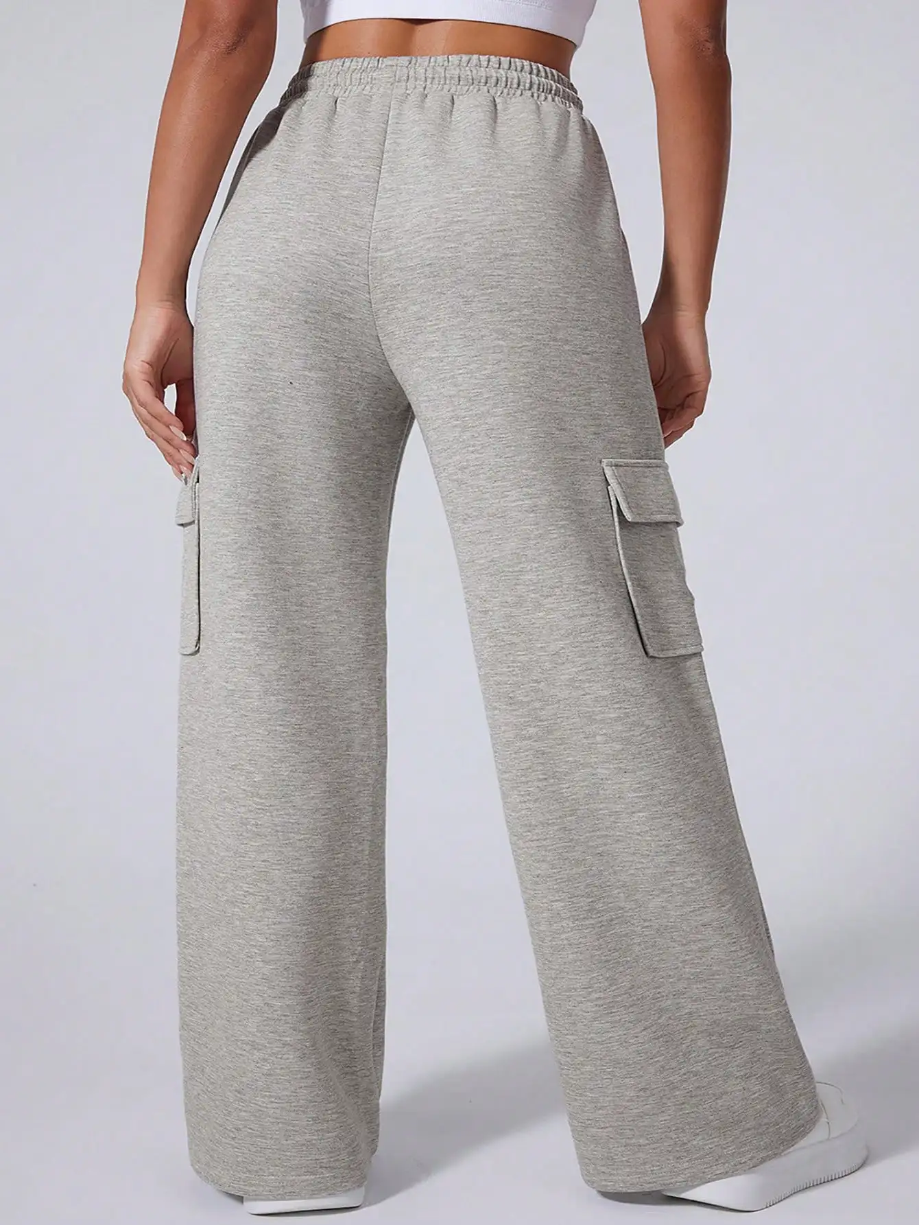 Women's American High Waist Overalls Loose Straight Leg Casual Sports Pants Autumn Winter Fashion