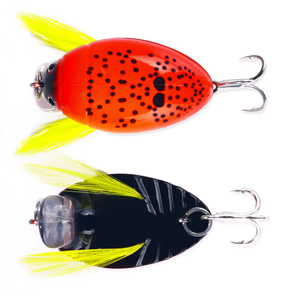 HENGJIA 1PCS 3,8 cm 4g Künstliche Marienkäfer Angeln Köder Zikade Käfer Insekt Wobbler Angeln Lockt Topwater Für bass Karpfen Angeln – Detail 12