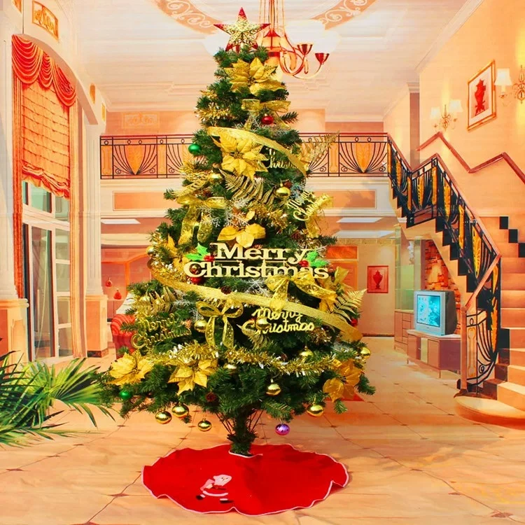 Multi Specification Luxury Large Simulated Tree 3~6M with diversified colored fittings for indoor space festival visual styling