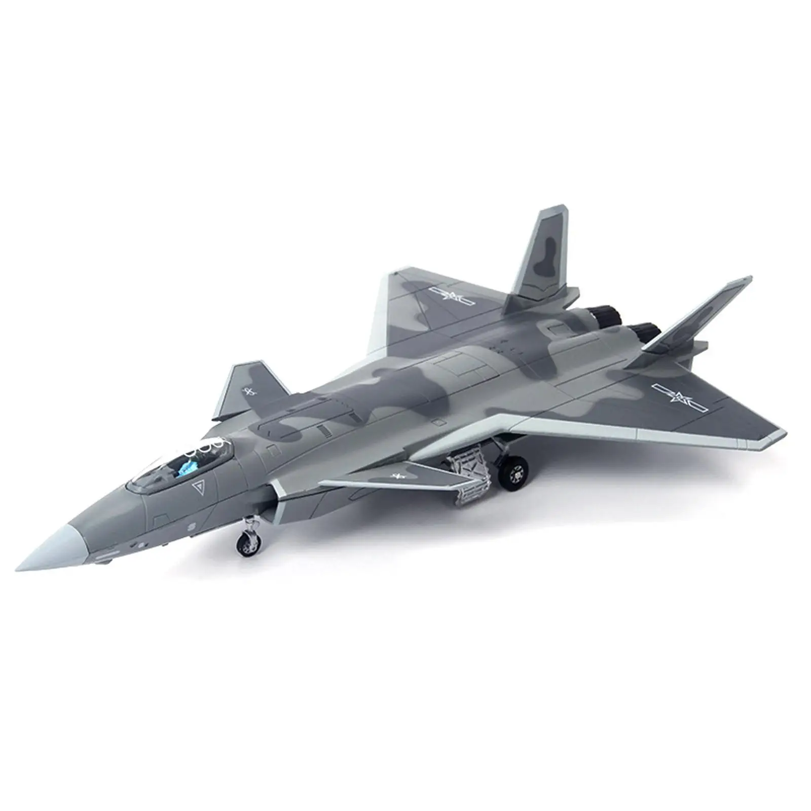 

Diecast J-20 Aircraft with Stand Shelf Kids Adults Toys Model Airplane Decor