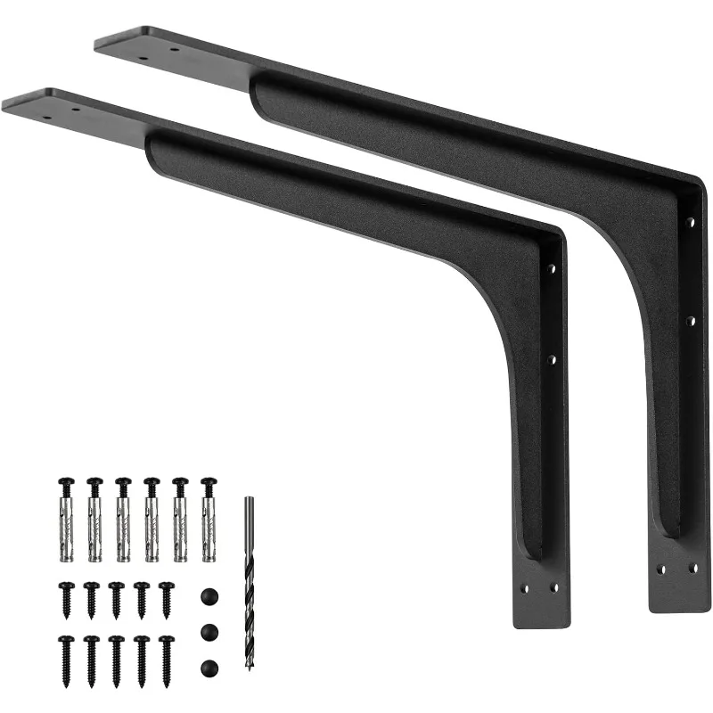 

home.24 INCH x 14.2 INCH Shelf Brackets,L Shelf Brackets,Vertical Angle, Premium Alloy Metal Heavy Duty Shelf Bracket, high Stre