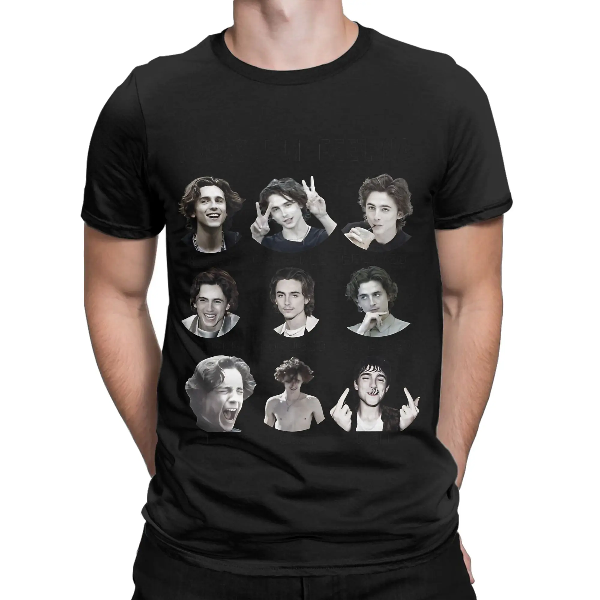 Men's Timothee chalamets T Shirts  100% Cotton Clothes Fashion Short Sleeve O Neck Tee Shirt Plus Size T-Shirt