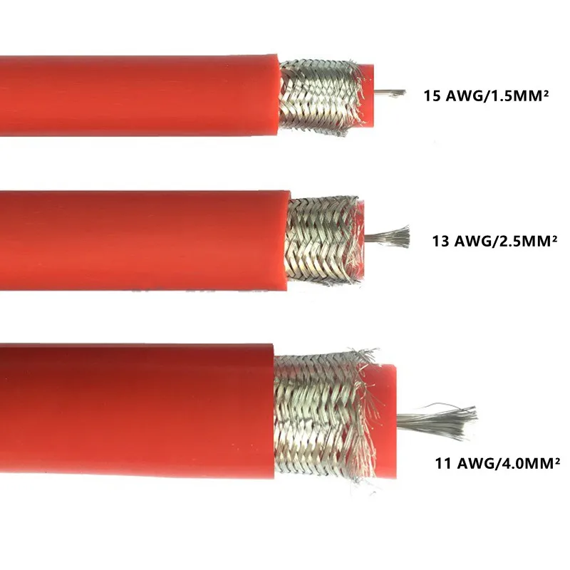 Imagem -02 - Cabo de Teste Blindado de Alta Tensão 18 17 15 13 11 Fio de Teste de Cabo de Alta Tensão de Silicone Awg Fio de Teste de Cabo de Alta Tensão ac dc 20 30 50kv100kv 5m Gyxzv