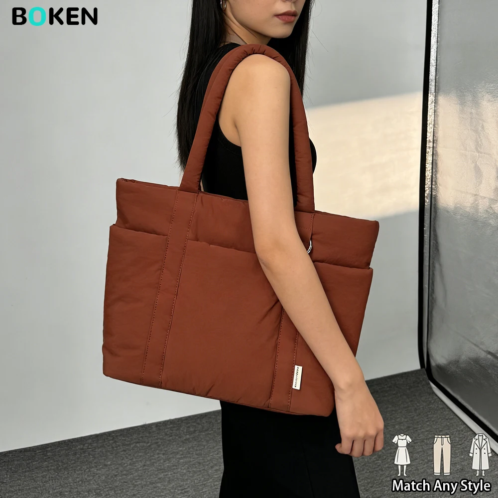 

16-дюймовая большая сумка для ноутбука MacBook Air/Pro Dell Lenovo, повседневная сумка-шоппер, просторная сумка для компьютера, офисная сумка для работы