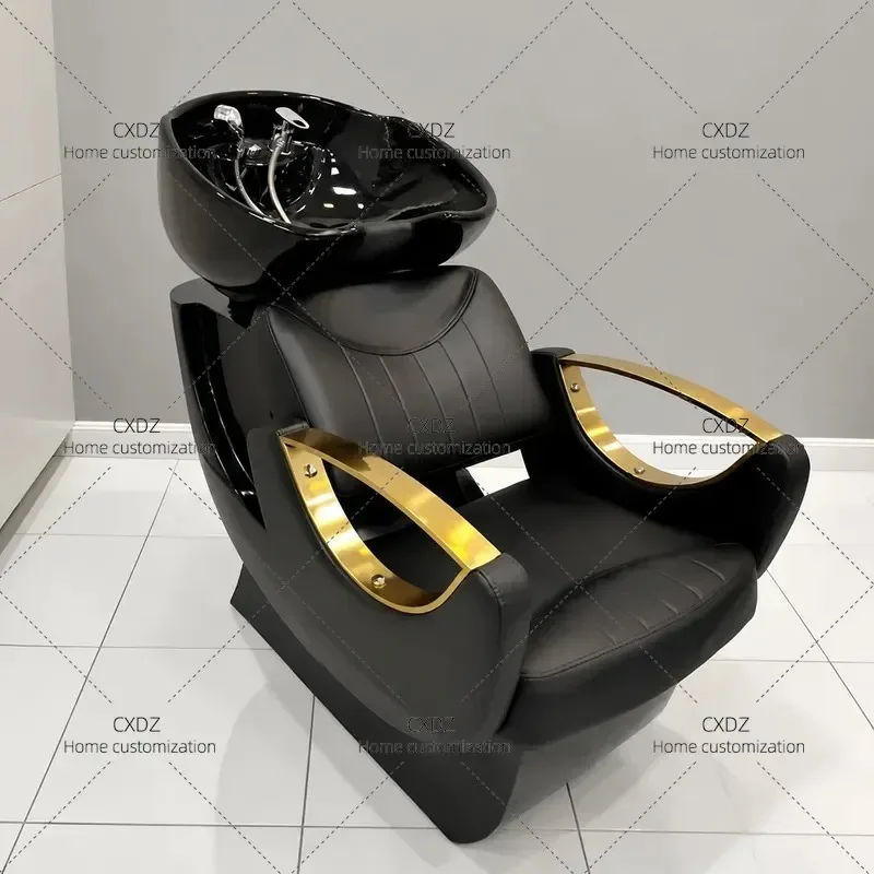 Shampoo Bed Salon Barber Chair Household Hair Washing Station Flush Basin Reclining Seat for Beauty Shop Home